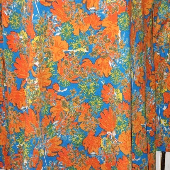 Lularoe Irma Tunic orange blue shirt Sz M NWOT - Picture 2 of 4